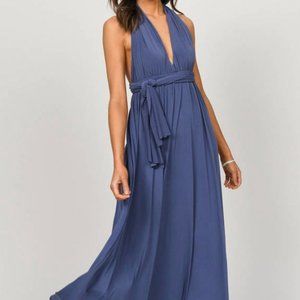 Make Me Crazy Slate Multi-way Maxi Dress